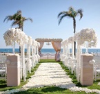 Entrada de la novia en boda civil con música de piano y violín en Badajoz